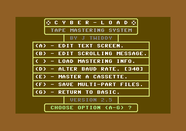 Cyber-Load Tape Mastering System V2.5
